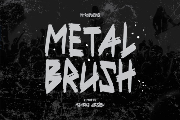 Metal Brush Font by maneka · Creative Fabrica font preview