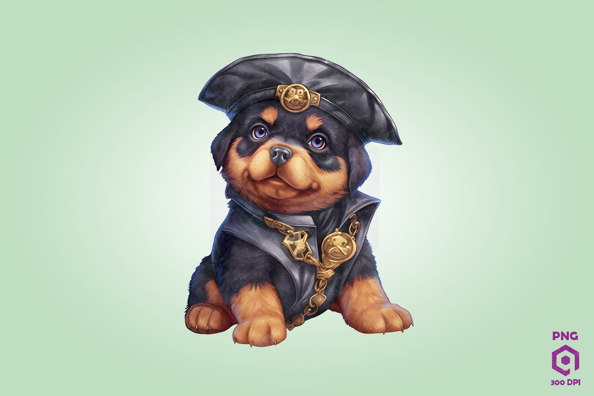 Rottweiler Pirate Dog Clipart Graphic by Quoteer · Creative Fabrica