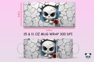 3D Skeleton Mug Wrap Png Graphic by Pandastic · Creative Fabrica