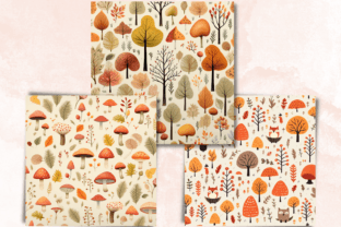 Cute Kawaii Fall Autumn Digital Paper Graphic by giraffecreativestudio ...