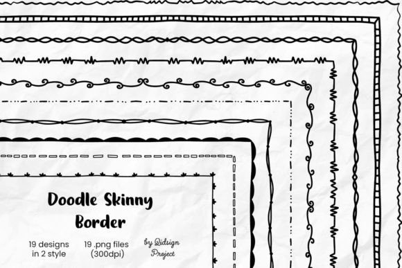 Doodle Skinny Border