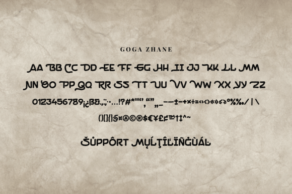 Goga Zhane Font PNG with transparent background - Preview 5