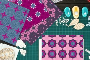 Pink and Blue Printable Digital Paper Graphic by StefaniaGil · Creative ...