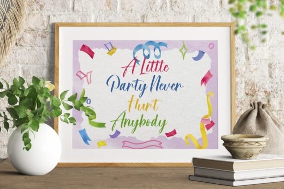Prepare Party Font PNG with transparent background - Preview 5