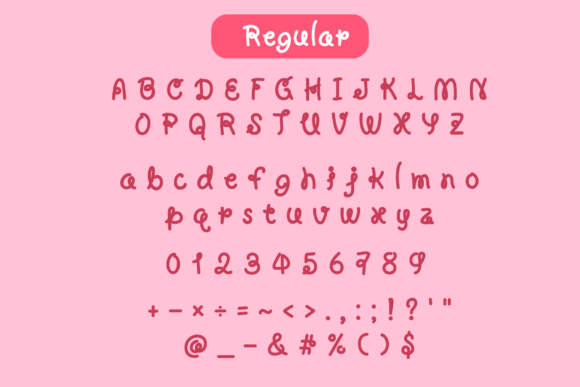 Pucker Font PNG with transparent background - Preview 1