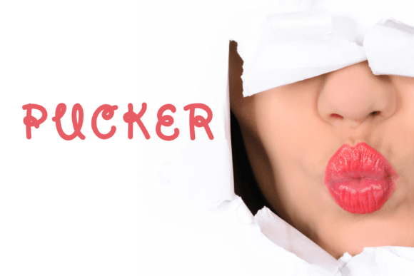 Pucker Font PNG with transparent background - Preview 6