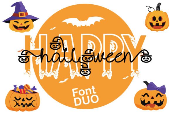 Pumpkin Hat Font PNG with transparent background - Preview 1