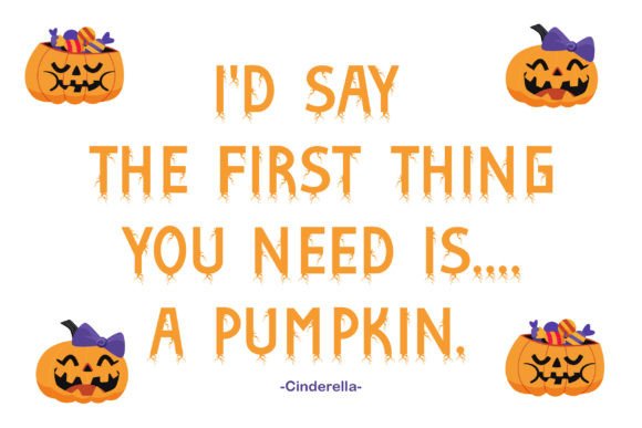 Pumpkin Hat Font PNG with transparent background - Preview 2