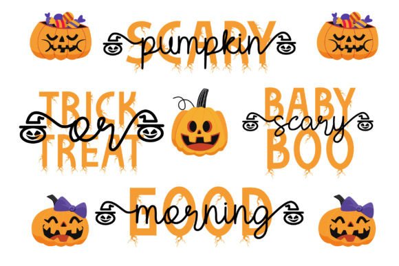 Pumpkin Hat Font PNG with transparent background - Preview 3