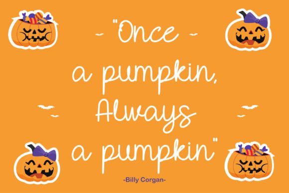 Pumpkin Hat Font PNG with transparent background - Preview 4