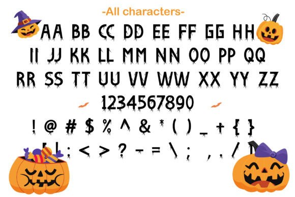 Pumpkin Hat Font PNG with transparent background - Preview 5