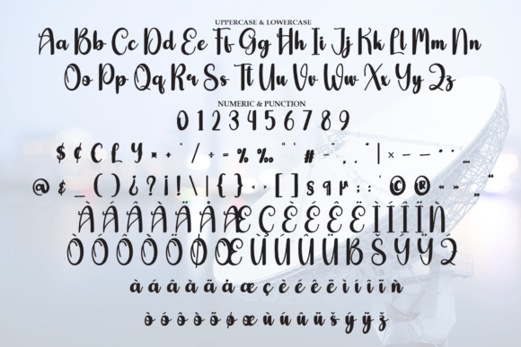 Satellite Font PNG with transparent background - Preview 6