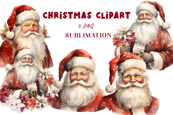 Traditional Christmas/ Santa Claus Graphic Illustrations By ElenaZlataArt