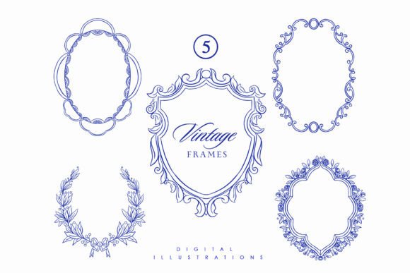 Victorian Wedding Crest Frames