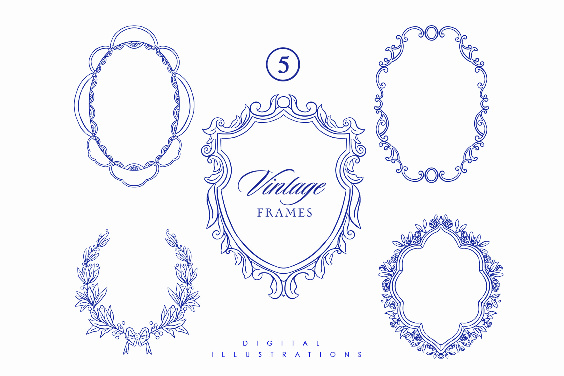 Victorian Wedding Crest Frames