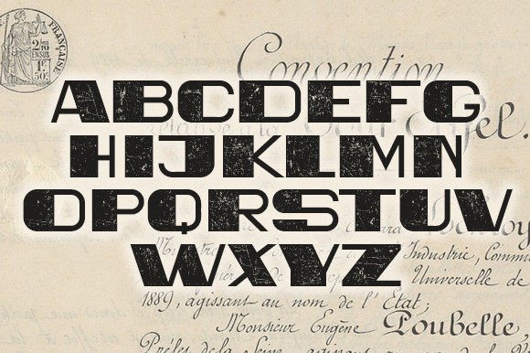 Oldprint Font PNG with transparent background - Preview 1