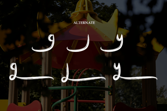 Play Handwritten Font PNG with transparent background - Preview 6