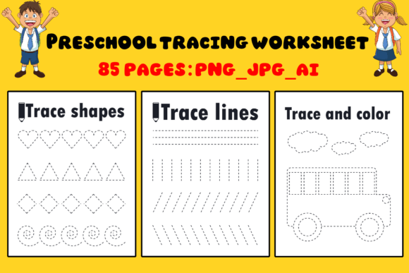 Preschool Tracing Worksheet ,pencil Cont