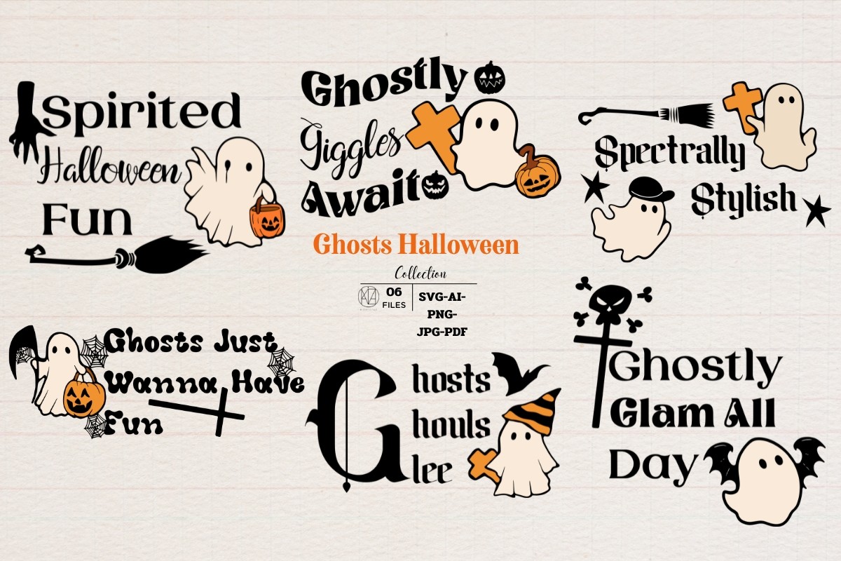 Retro Ghost Halloween Graphic by Momixzaa · Creative Fabrica