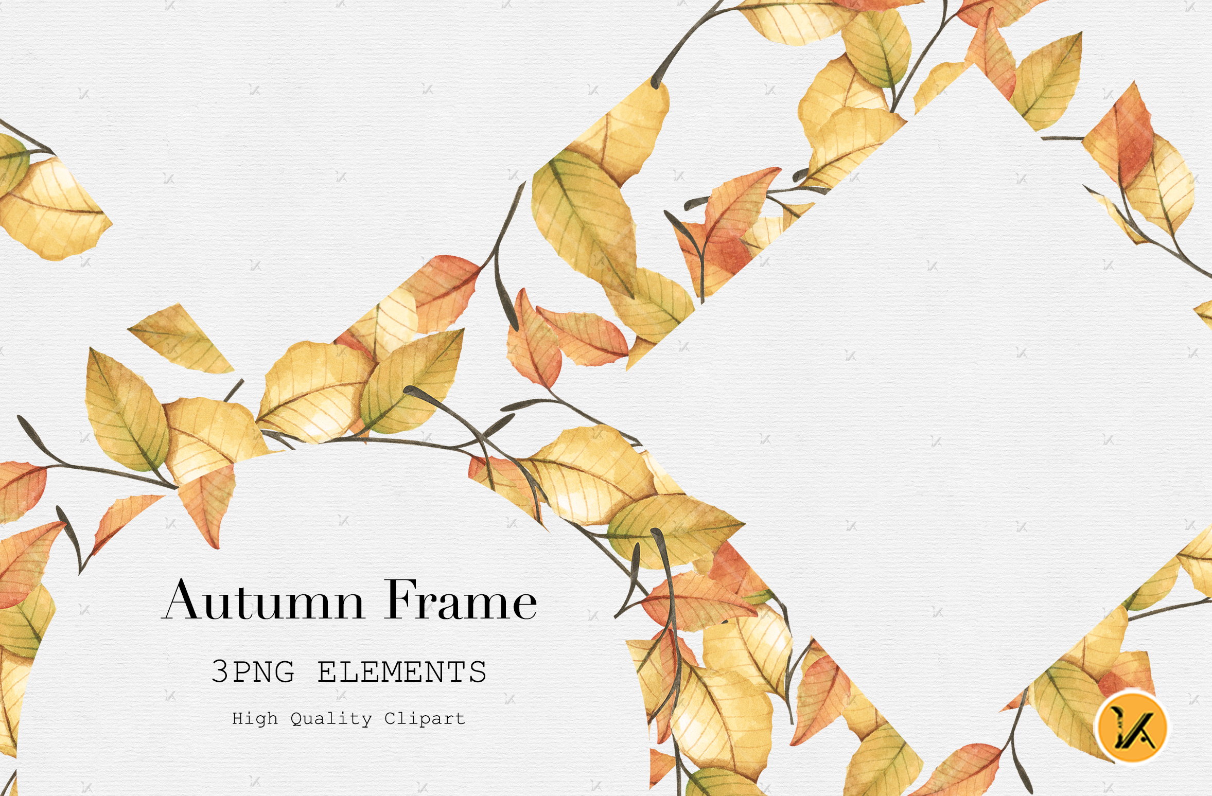 Watercolor of Autumn Frame Clipart Graphic by K.ART · Creative Fabrica