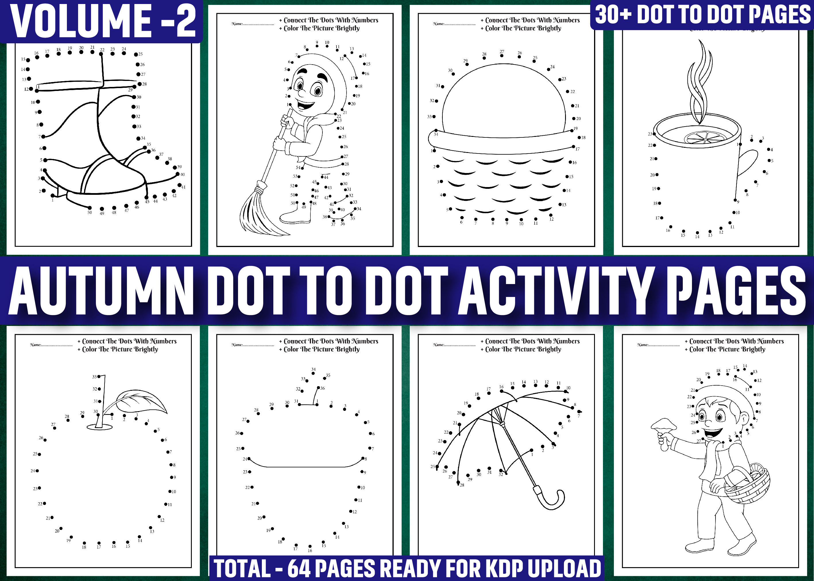 30+ Autumn Dot to Dot Activity Pages