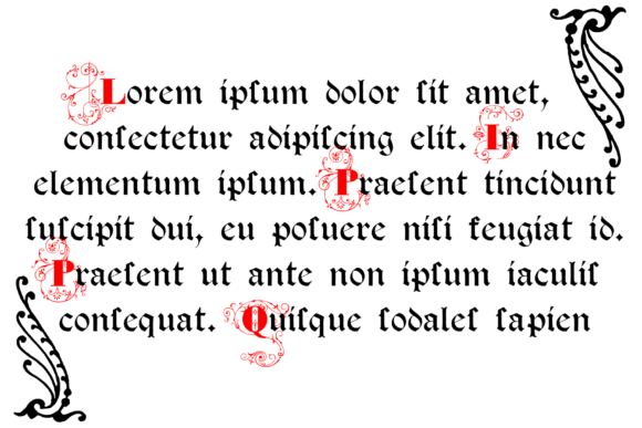 Evocativa Font PNG with transparent background - Preview 3