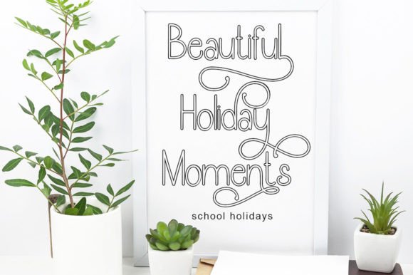 Gloria Monoline Outline Font - Preview 5