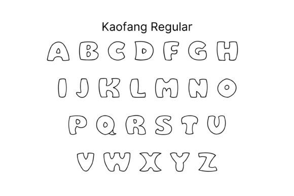 Kaofang Font PNG with transparent background - Preview 1