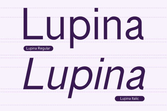 Lupina Font PNG with transparent background - Preview 1