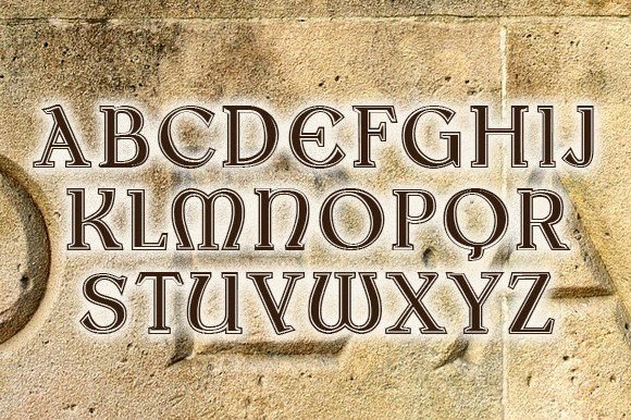 Medieval Mystery Font PNG with transparent background - Preview 1