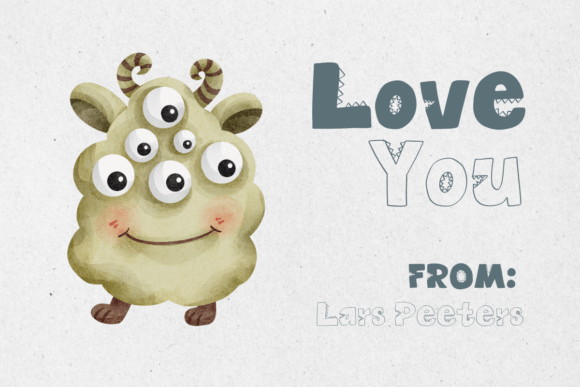 Monster Font PNG with transparent background - Preview 3
