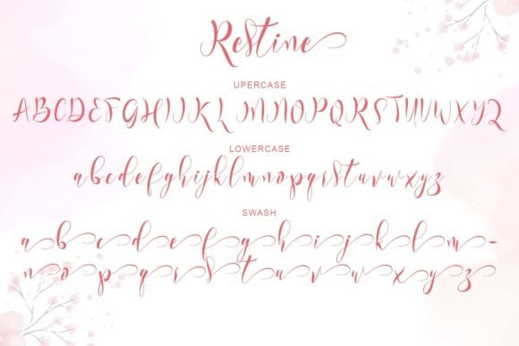 Restine Font PNG with transparent background - Preview 4