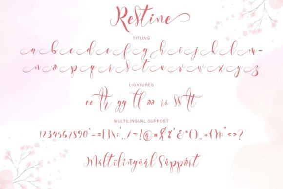 Restine Font PNG with transparent background - Preview 5