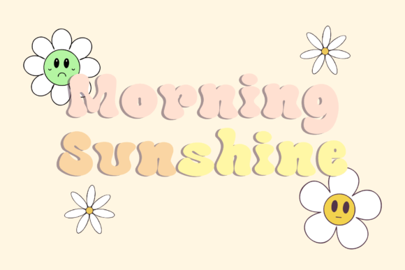 Retro Gala Font PNG with transparent background - Preview 1