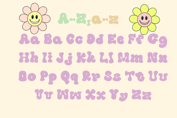 Retro Gala Font PNG with transparent background - Preview 3
