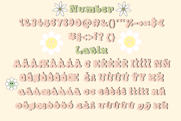 Retro Gala Font PNG with transparent background - Preview 4