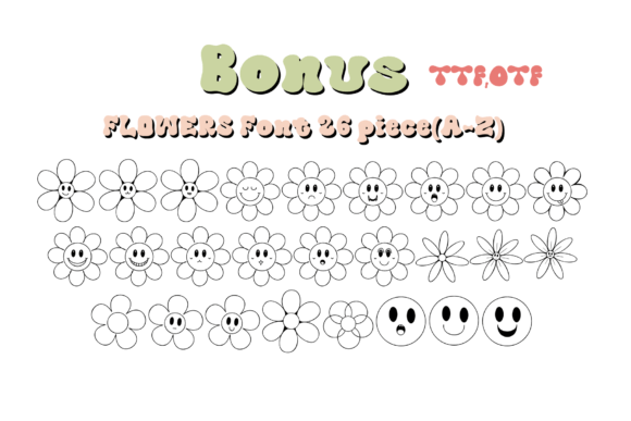 Retro Gala Font PNG with transparent background - Preview 5