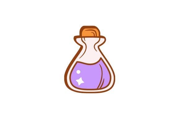 Purple Potion Bottle