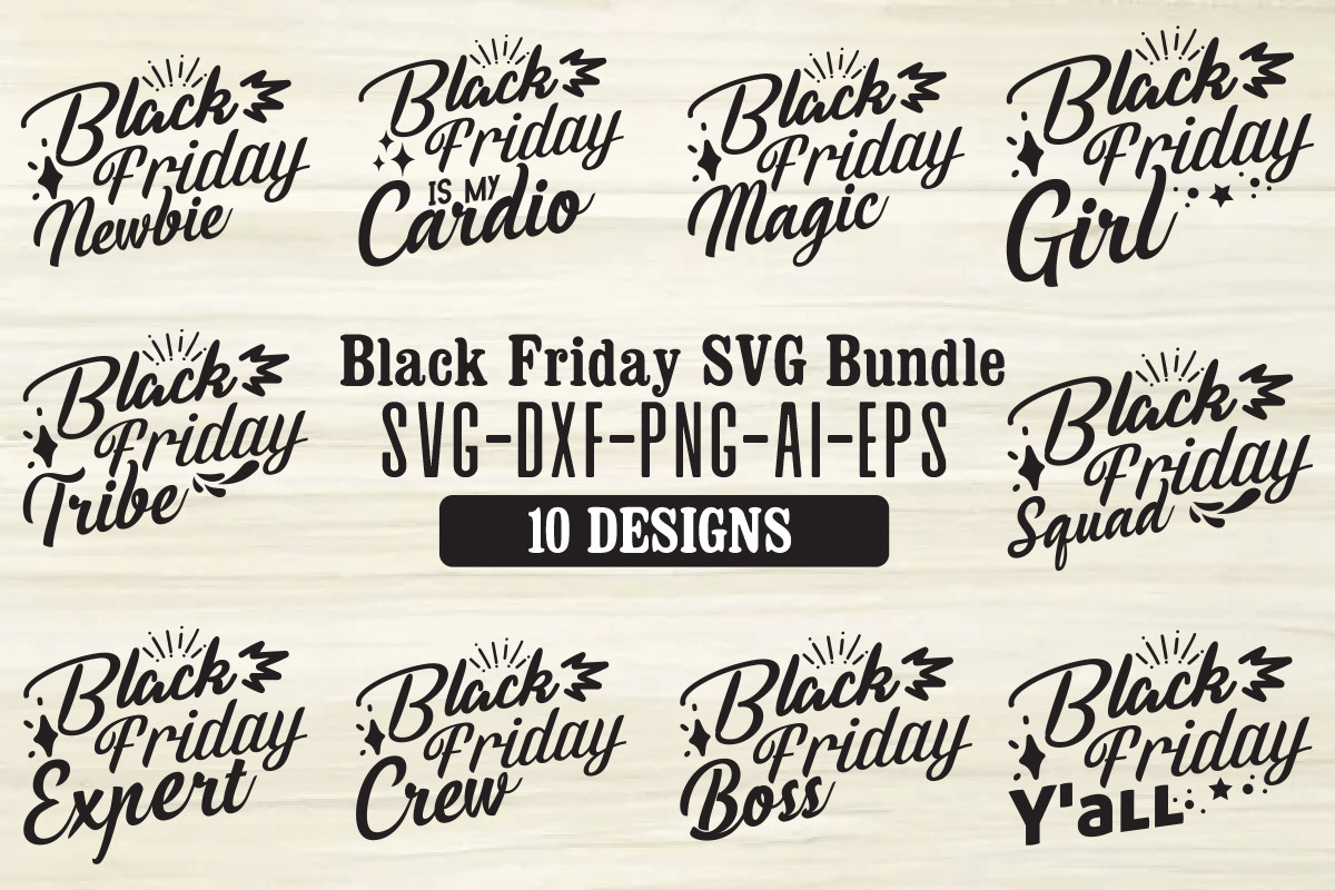 Black Friday SVG Bundle Graphic by CraftPixel · Creative Fabrica