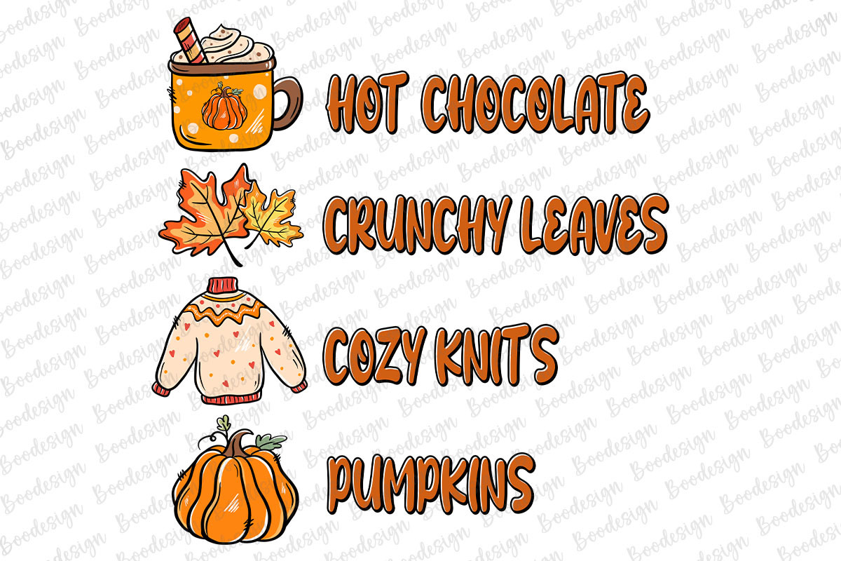 Fall Pumpkin Spice Autumn Leave Cozy PNG Graphic by BOO.design ...