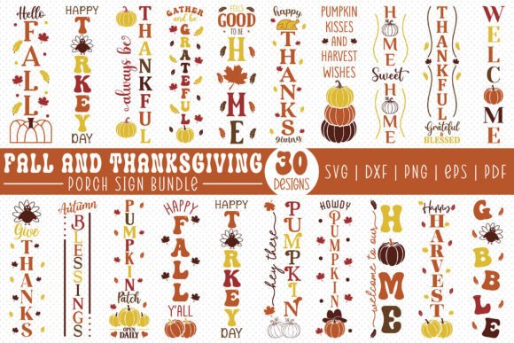 Fall and Thanksgiving Porch Sign Bundle