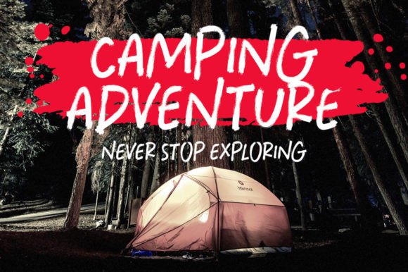 Overland Brush Font PNG with transparent background - Preview 2