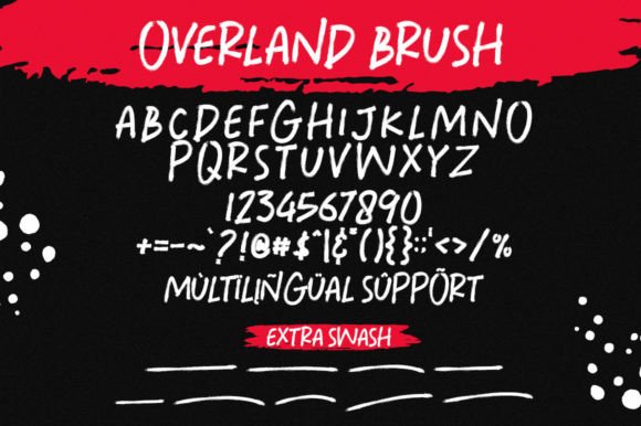 Overland Brush Font PNG with transparent background - Preview 4