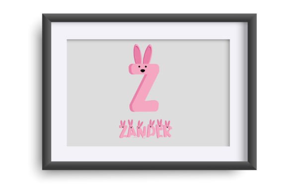 Pink Chocolate Bunny Font PNG with transparent background - Preview 3