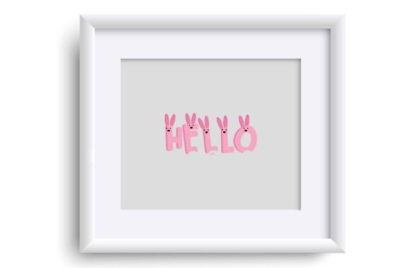 Pink Chocolate Bunny Font PNG with transparent background - Preview 4