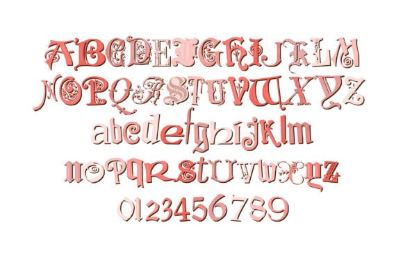 Pinky Mix Font PNG with transparent background - Preview 1