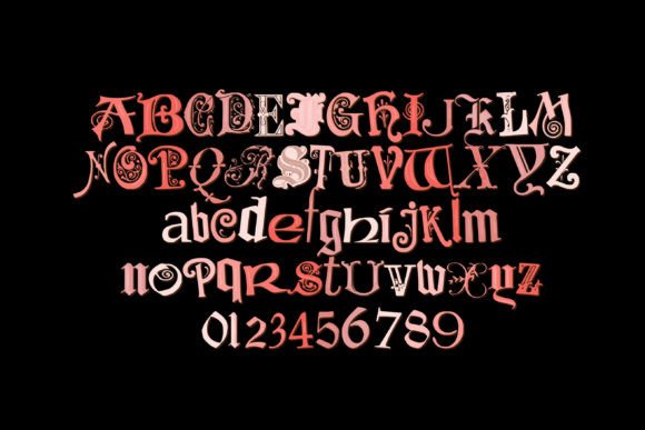 Pinky Mix Font PNG with transparent background - Preview 2