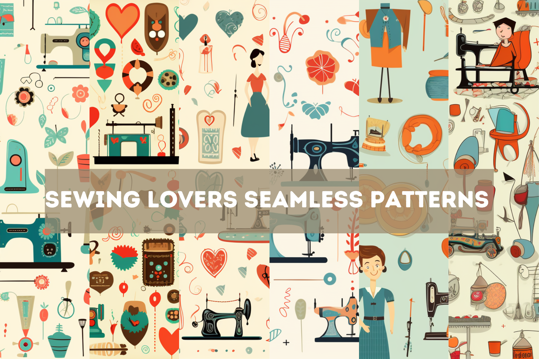 Sewing Notions Seamless Backgrounds