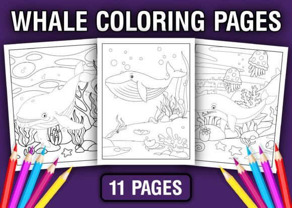 Whale Coloring Book for Kids