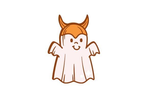 Cute Ghost with Horns